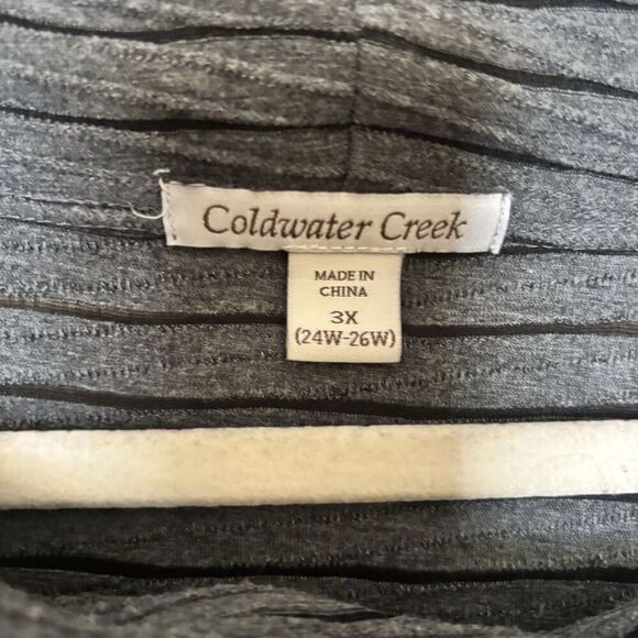 Coldwater Creek Cowl Neck Top Womens 3X 24W 26W Multicolor Stripe Stretch Blouse - Picture 7 of 9